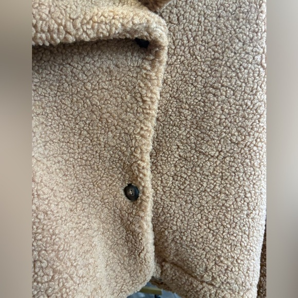 We the Free Izzy Wrap Teddy Jacket in Sand size S - Picture 4 of 4